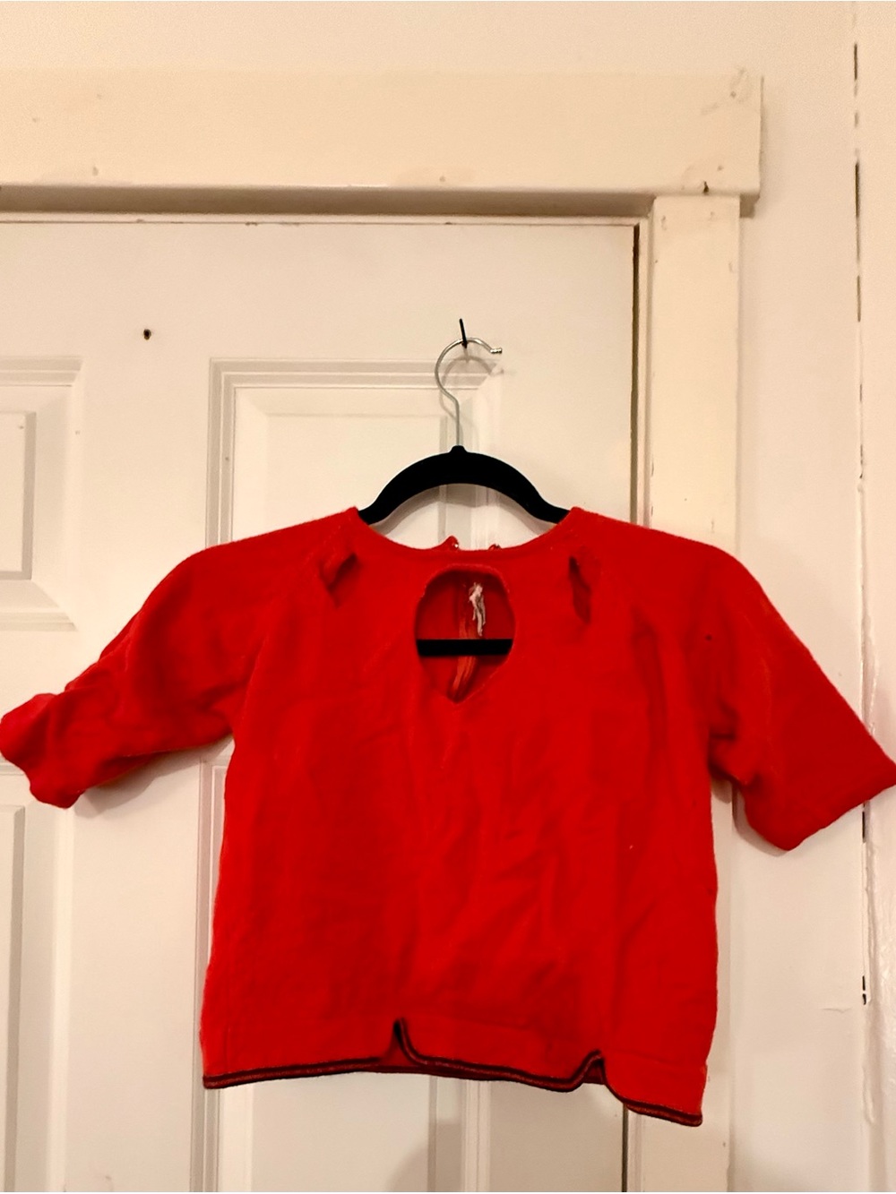 Vintage 1940s/50s Wool Red top